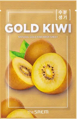 the saem Natural Gold Kiwi Mask Sheet 21ml 1Box (50ea)