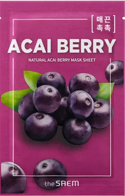 the saem Natural Acai Berry Mask Sheet 21ml 1Box (50ea)