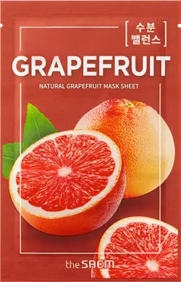 the saem Natural Grapefruit Mask Sheet 21ml 1Box (50ea)