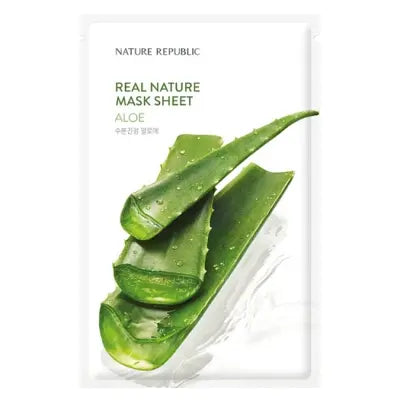 Nature Republic Real Nature Mask Sheet 23ml #Hydration Aloe 1Box (40ea)