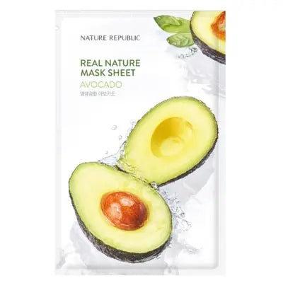Nature Republic NATURE REPUBLIC Real nature mask sheet - Hydration Avocado 23ml 1Box (40ea)