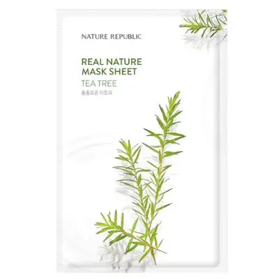 Nature Republic Real Nature Mask Sheet 23ml #Tea tree 1Box (40ea)