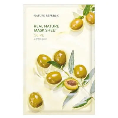Nature Republic Real Nature Mask Sheet 23ml #Olive 1Box (40ea)