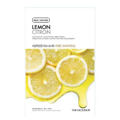 THE FACE SHOP Real Nature Face Mask Lemon 20g 1Box (30ea)