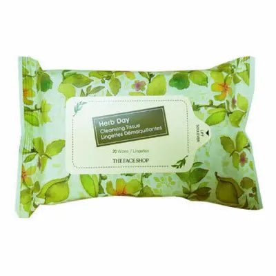 THE FACE SHOP HERB DAY Cleansing Wipes (20wipes) 1Box (20ea)