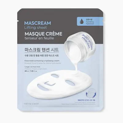 THE FACE SHOP Intense Hydrating MasCream Tension Sheet 40ml 1Box (20ea)