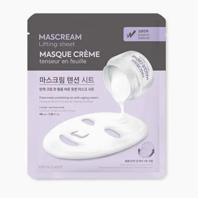 THE FACE SHOP Intense Elasticity MasCream Tension Shee 40ml 1Box (20ea)