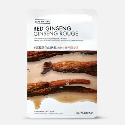 THE FACE SHOP Real Nature.Red Ginseng Face Mask 20g 1Box (30ea)