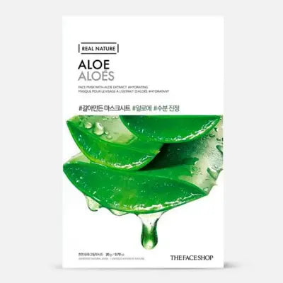 THE FACE SHOP Real Nature.Aloe Face Mask 20g 1Box (30ea)