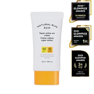 THE FACE SHOP NaturalSunEco.SuperActiveSunCream 50ml 1Box (72ea)