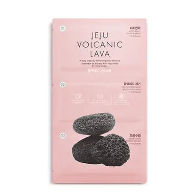 THE FACE SHOP JEJUVOLCANICLAVA 3STEP NOSE STRIP kit 10g 1Box (20ea)