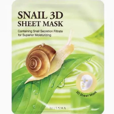 missha SNAIL 3D SHEET MASK 23G 1Box (600ea)