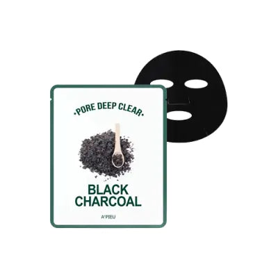 Apieu PORE_DEEP_CLEAR_BLACK_CHARCOAL_MASK 25g 1Box (50ea)