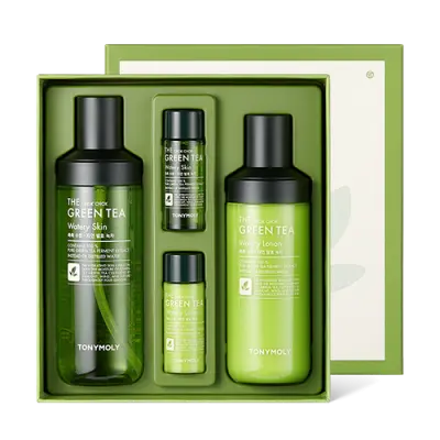 TONYMOLY THE CHOK CHOK GREEN TEA SKIN CARE SET 180ml+160ml 1Box (6ea)