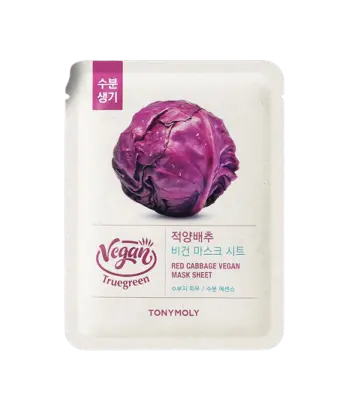 TONYMOLY TRUEGREENREDCABBAGEAVEGANMASKSHEET 20g 1Box (10ea)