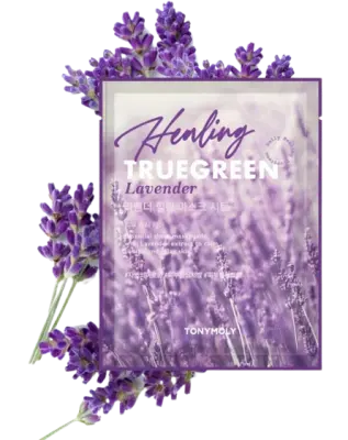 TONYMOLY TRUEGREEN LAVENDER HEALING MASK SHEET 20g 1Box (10ea)