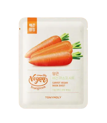 TONYMOLY TRUEGREENCARROTVEGANMASKSHEET 20g 1Box (10ea)