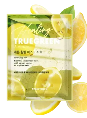 TONYMOLY TRUEGREEN LEMON HEALING MASK SHEET 20g 1Box (10ea)