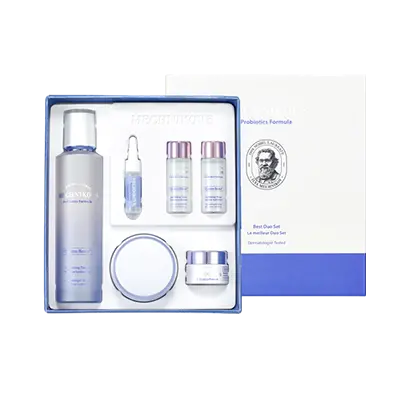 holikaholika Mechnikov Probiotics Formula Best Duo Set(Toner 133ml + Cream 55ml + Toner 20ml *2 + Cream 10ml) 1Box (30ea)