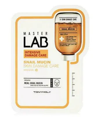 TONYMOLY Tonymoly Master Lab Snail Mucin Skin Damage Care Sheet Mask 1Box (10ea)