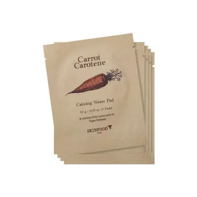 SKIN FOOD CARROT CAROTENE CALMING WATER PAD POUCH SET 50g(10EA) 1Box (10ea)