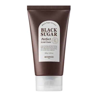SKIN FOOD BLACK SUGAR PERFECT SCRUB FOAM 180ml 1Box (10ea)