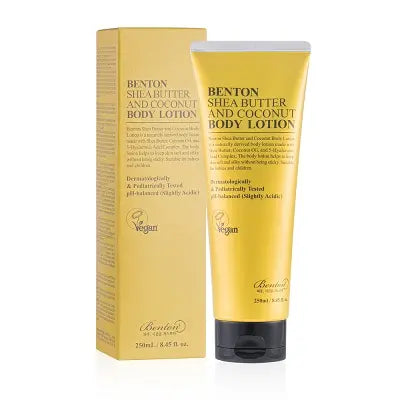 Benton SHEA BUTTER AND COCONUT BODY LOTION 250ml 1Box (50ea)