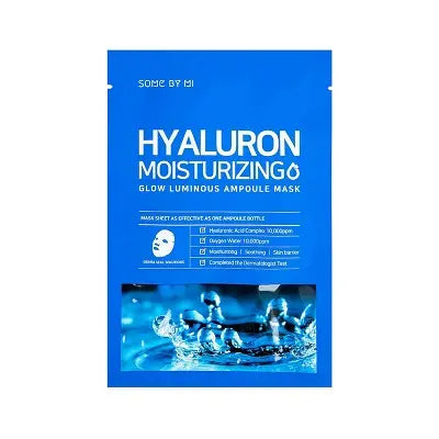 SOME BY MI HYALURON MOISTURIZING GLOW LUMINOUS AMPOULE MASK 25g*10ea 1Box (40ea)