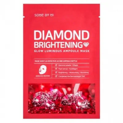 SOME BY MI RED DIAMOND BRIGHTENING GLOW LUMINOUS AMPOULE MASK 25g*10ea 1Box (40ea)