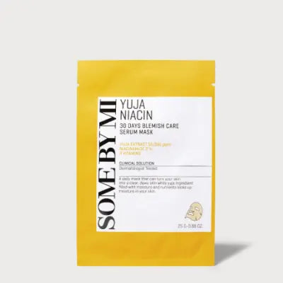 SOME BY MI YUJA NIACIN 30 DAYS BLEMISH CARE SERUM MASK (10 sheets packed in OPP) 1Box (400ea)
