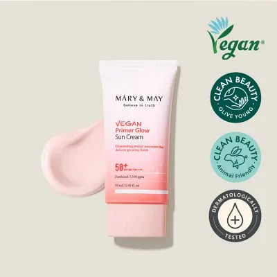 Mary&May Vegan Primer Glow Sun Cream SPF50+ PA++++ 50ml 1Box (50ea)