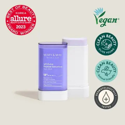 Mary&May Vegan Peptide Bakuchiol Sun Stick SPF50+ PA++++ 18g 1Box (60ea)