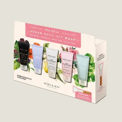 Mary&May Vegan Wash Off Mask Mini Gift Set (30g x5) 1Box (20ea)