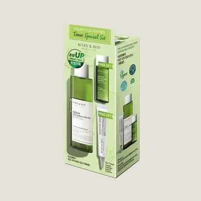 Mary&May Vegan CICA Tea Tree Toner Special Set (200ml+30ml+Eye cream 12g) 1Box (20ea)
