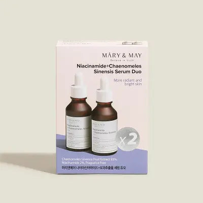 Mary&May Niacinamide+Chaenomeles Sinensis Serum Duo (30ml x2) 1Box (30ea)