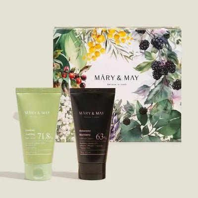 Mary&May Soothing Gel Cream+Idebenone Blackberry Cream Duo Set 1Box (10ea)