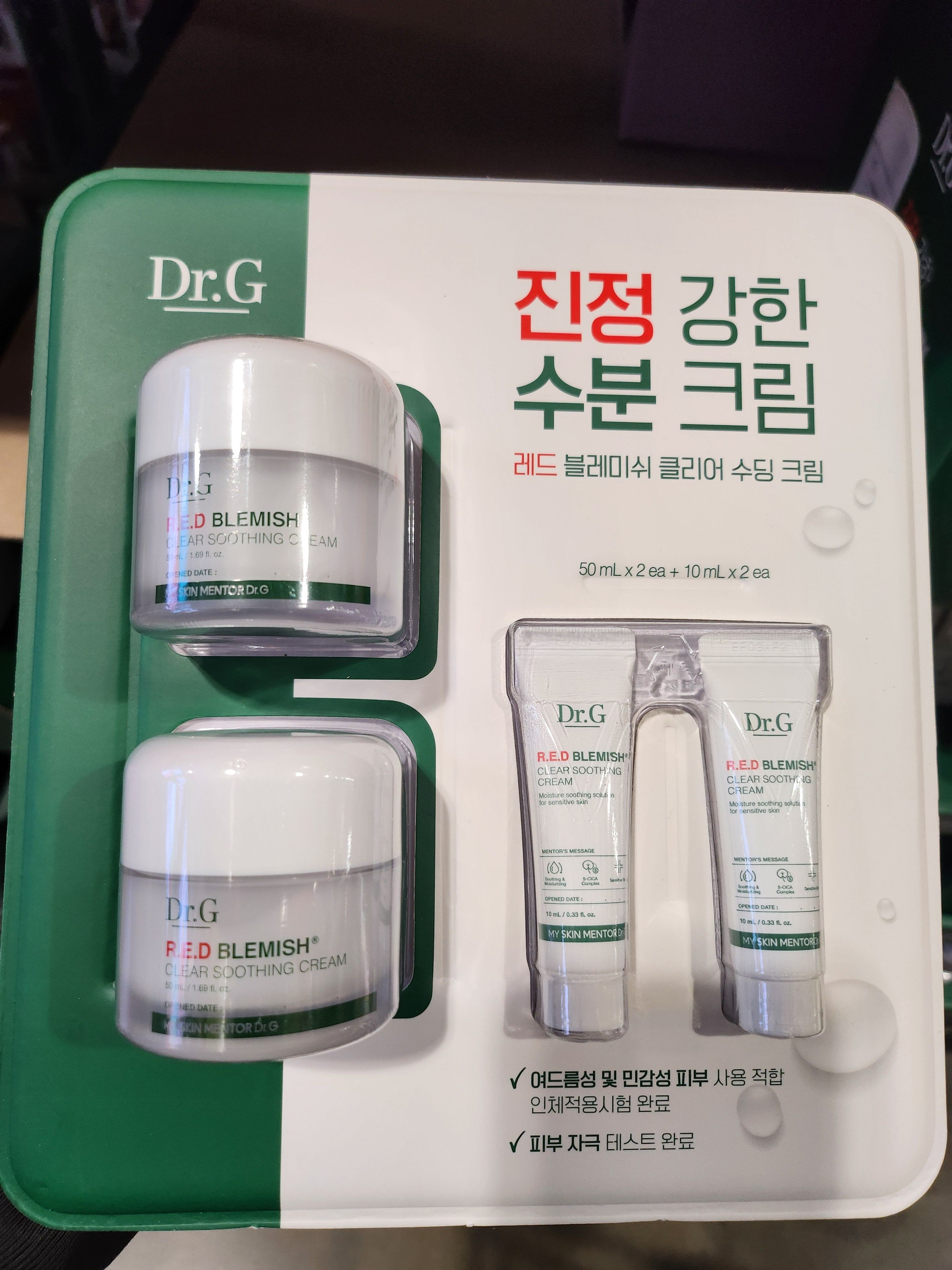 Dr.G Red Blemish Clear Soothing Cream 100ml x 2 + 50ml x 2
