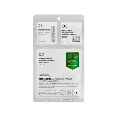 VT COSMETICS VT REEDLE SHOT ALL IN ONE 3STEP MASK STEP1,3 - 1.5g / STEP2 - 25g 1Box (280ea)