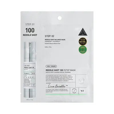 VT COSMETICS VT REEDLE SHOT 100 2-STEP MASK 1.5g + 25g 1Box (300ea)