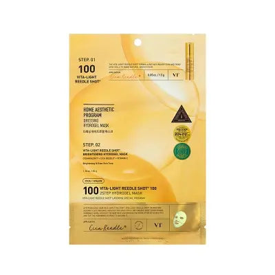 VT COSMETICS VT VITA-LIGHT REEDLE SHOT® 100 2STEP HYDROGEL MASK 1.5g + 33g 1Box (200ea)