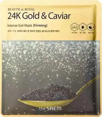 the saem Beaute de Royal 24K Gold & Caviar Intense Gel Mask 35g 1Box (100ea)