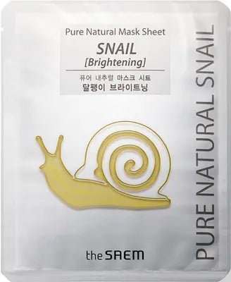 the saem Pure Natural Mask Sheet (Snail Brightening) 20ml 1Box (50ea)