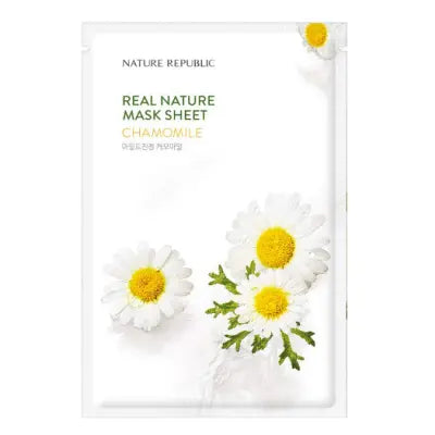 Nature Republic Real Nature Mask Sheet 23ml #Chamomile 1Box (40ea)