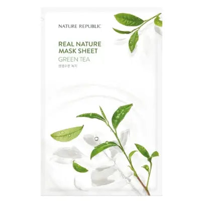 Nature Republic Real Nature Mask Sheet 23ml #Green Tea 1Box (40ea)