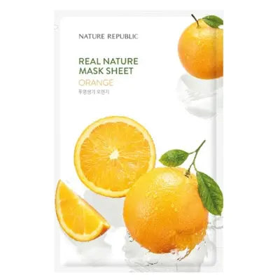 Nature Republic Real Nature Mask Sheet 23ml #Orange 1Box (40ea)