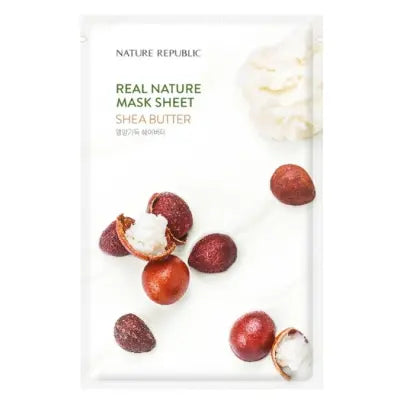 Nature Republic Real Nature Mask Sheet 23ml #Shea Butter 5 Pcs 1Box (40ea)