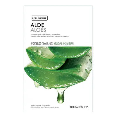 THE FACE SHOP Real Nature Face Mask Aloe 20g 1Box (30ea)