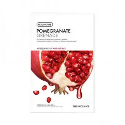 THE FACE SHOP Real Nature Face Mask Pomegranate 20g 1Box (30ea)