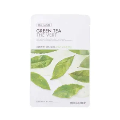 THE FACE SHOP Real Nature Face Mask Green tea 20g 1Box (1ea)