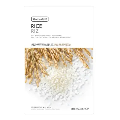 THE FACE SHOP Real Nature Face Mask Rice 20g 1Box (30ea)